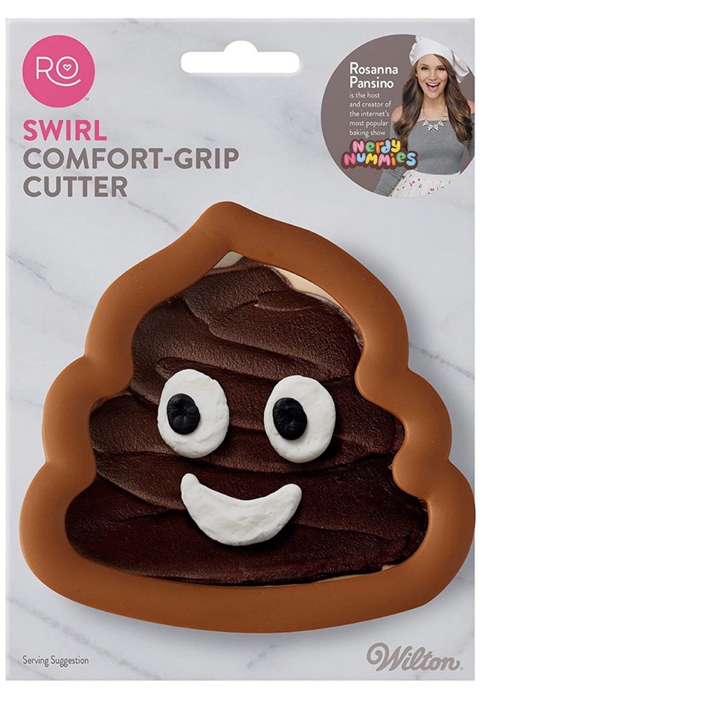 NWT Wilton RO Swirl Emoji Comfort Grip Cookie Cutter